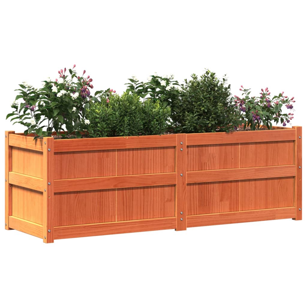 Plantenbak 150x50x50 cm massief grenenhout wasbruin is nu te koop bij PeponiXL, paradijselijk wonen!