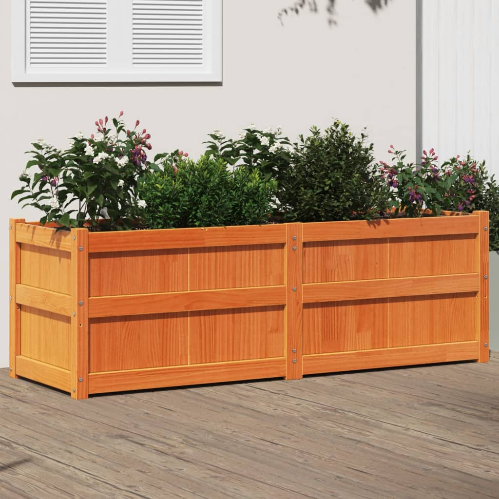 Plantenbak 150x50x50 cm massief grenenhout wasbruin is nu te koop bij PeponiXL, paradijselijk wonen!