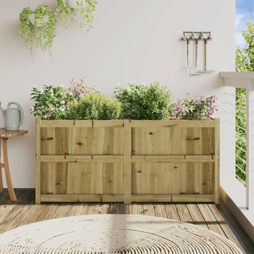 Plantenbak 150x50x70 cm geïmpregneerd grenenhout is nu te koop bij PeponiXL, paradijselijk wonen!