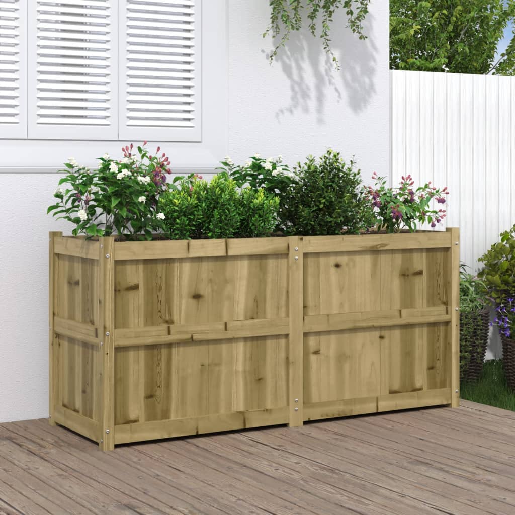 Plantenbak 150x50x70 cm geïmpregneerd grenenhout is nu te koop bij PeponiXL, paradijselijk wonen!