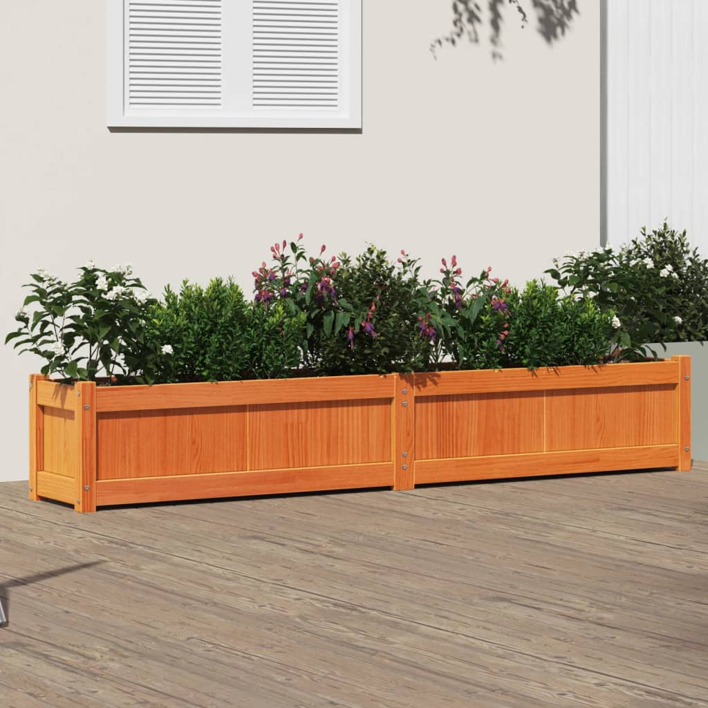 Plantenbak 180x31x31 cm massief grenenhout wasbruin is nu te koop bij PeponiXL, paradijselijk wonen!