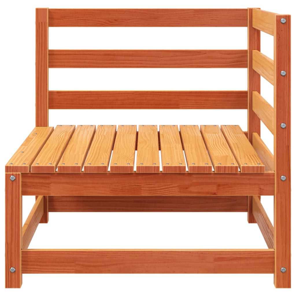 Tuinbank 2-zits met voetenbank massief grenenhout wasbruin is nu te koop bij PeponiXL, paradijselijk wonen!