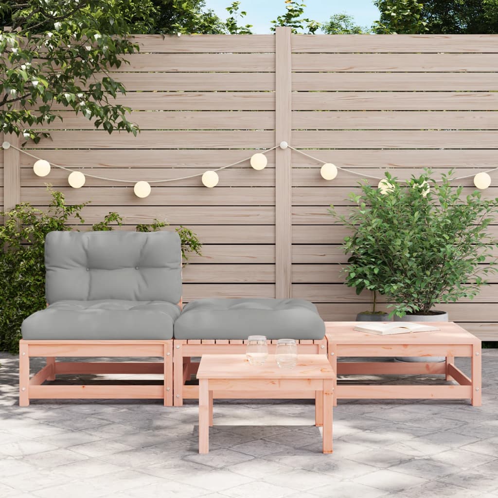 Tuinbank zonder armleuningen met kussens en voetenbanken is nu te koop bij PeponiXL, paradijselijk wonen!