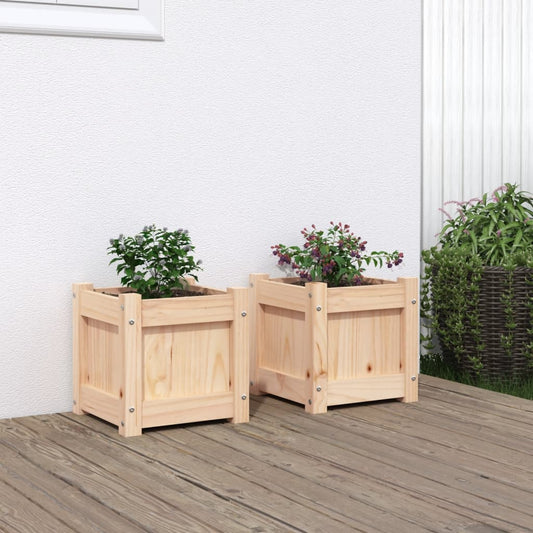 Plantenbakken 2 st cm massief grenenhout is nu te koop bij PeponiXL, paradijselijk wonen!