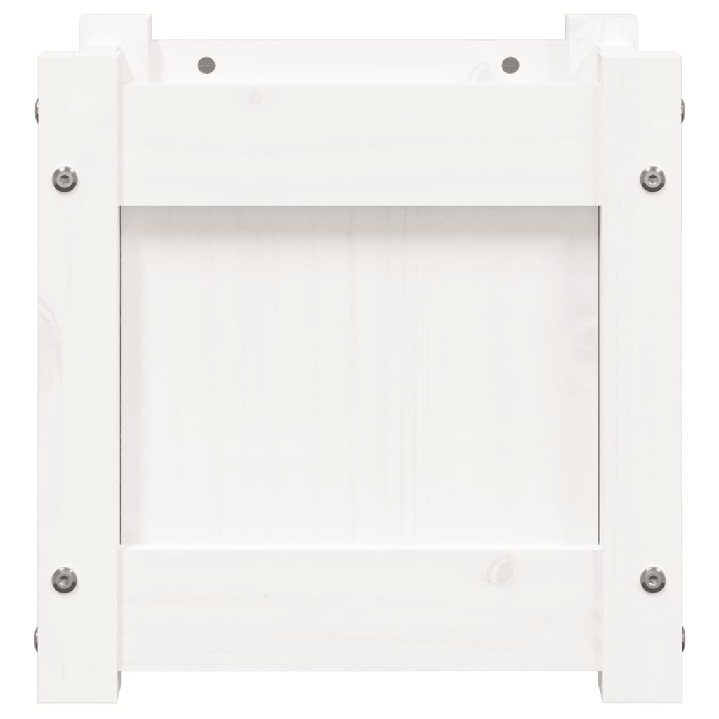 Plantenbak 31x31x31 cm massief grenenhout wit is nu te koop bij PeponiXL, paradijselijk wonen!