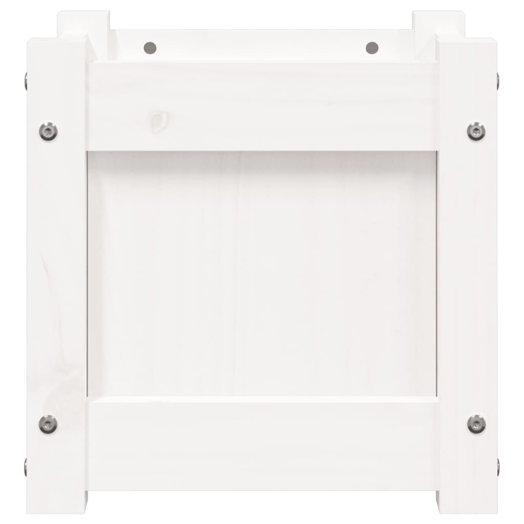 Plantenbak 31x31x31 cm massief grenenhout wit is nu te koop bij PeponiXL, paradijselijk wonen!