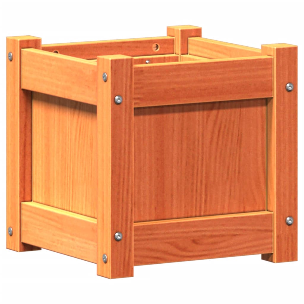 Plantenbak 31x31x31 cm massief grenenhout wasbruin is nu te koop bij PeponiXL, paradijselijk wonen!