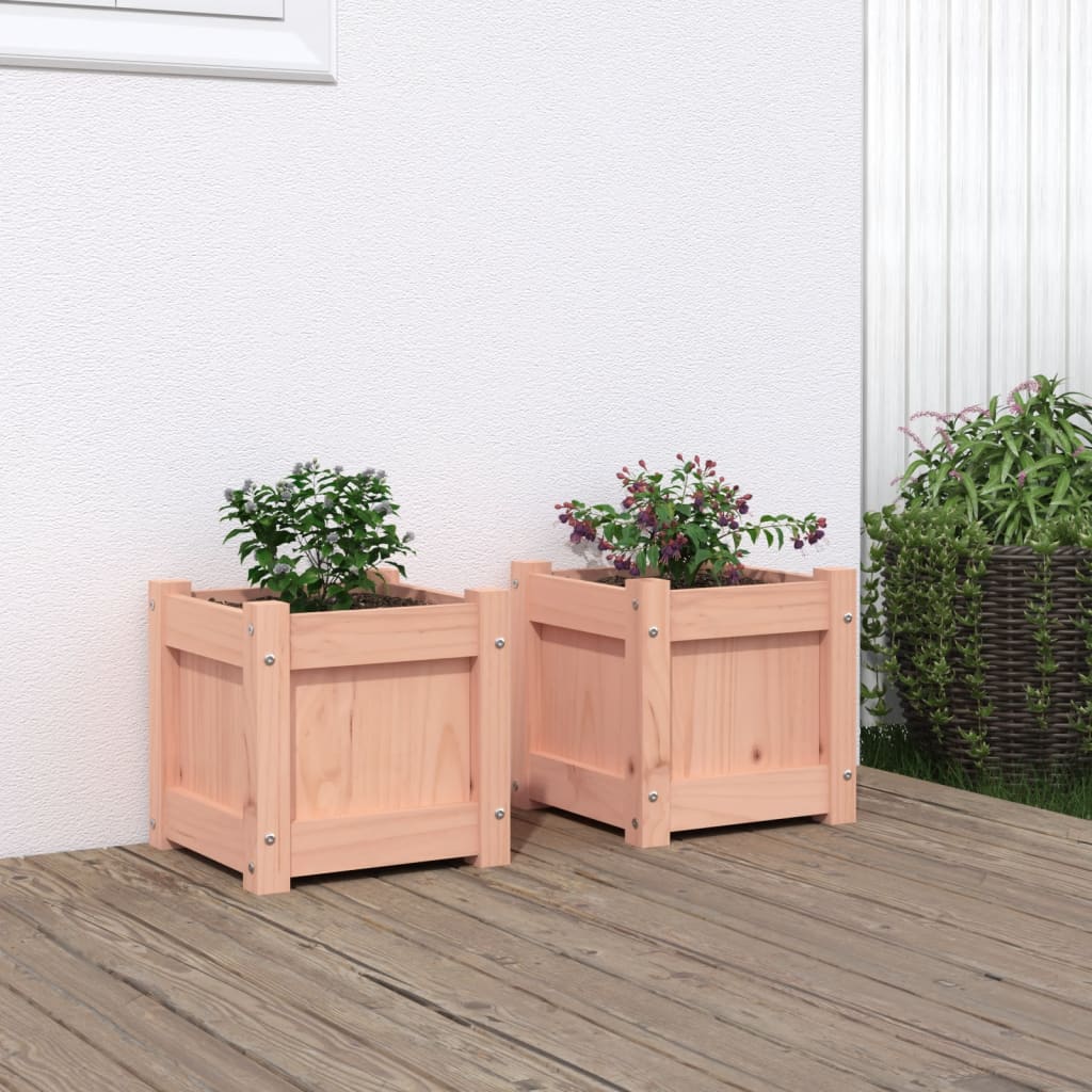 Plantenbakken 2 st massief douglashout is nu te koop bij PeponiXL, paradijselijk wonen!