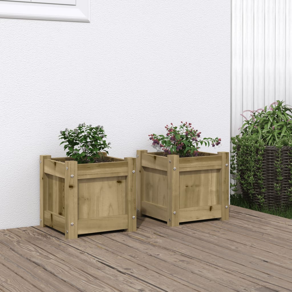 Plantenbakken 2 st cm geïmpregneerd hout is nu te koop bij PeponiXL, paradijselijk wonen!