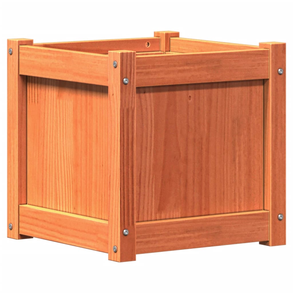Plantenbak 40x40x40 cm massief grenenhout wasbruin is nu te koop bij PeponiXL, paradijselijk wonen!