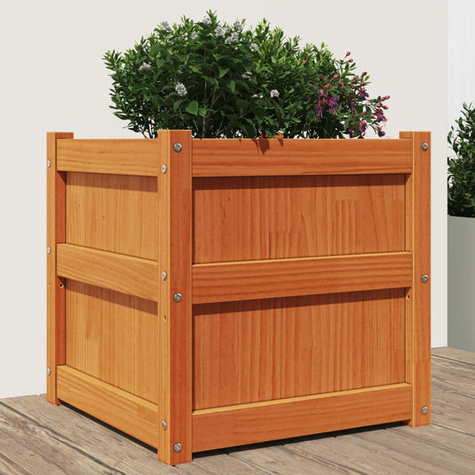Plantenbak 50x50x50 cm massief grenenhout wasbruin is nu te koop bij PeponiXL, paradijselijk wonen!