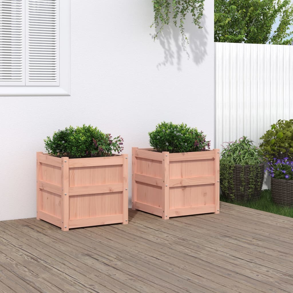 Plantenbakken 2 st massief douglashout is nu te koop bij PeponiXL, paradijselijk wonen!