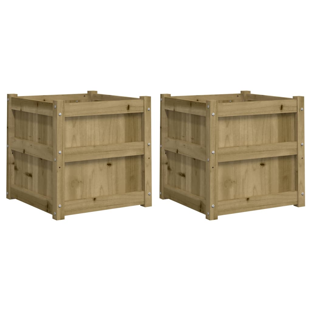 Plantenbakken 2 st cm geïmpregneerd hout is nu te koop bij PeponiXL, paradijselijk wonen!