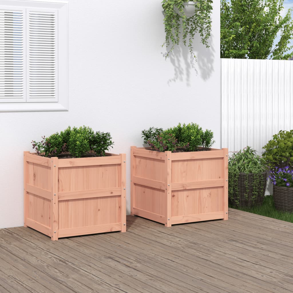 Plantenbakken 2 st massief douglashout is nu te koop bij PeponiXL, paradijselijk wonen!