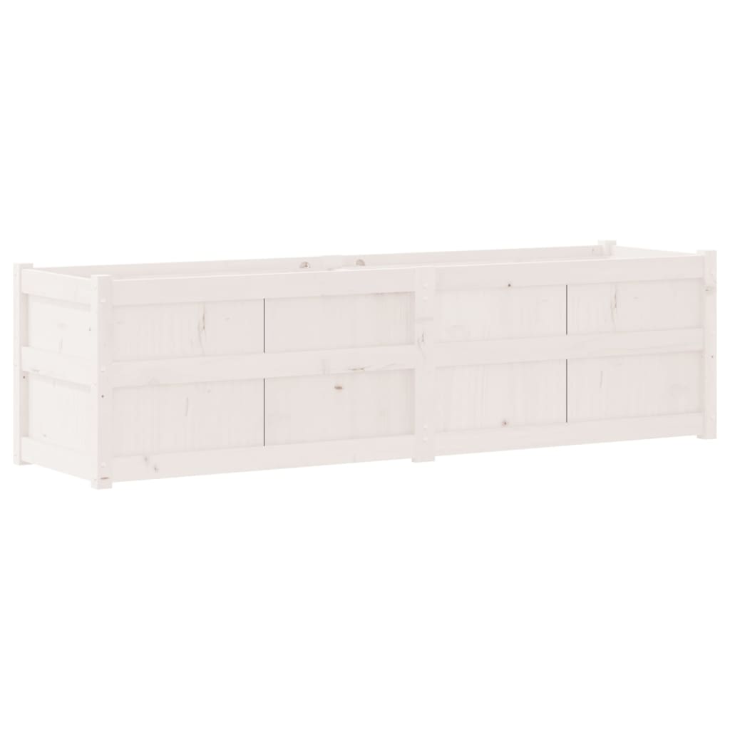Plantenbak 180x50x50 cm massief grenenhout wit is nu te koop bij PeponiXL, paradijselijk wonen!
