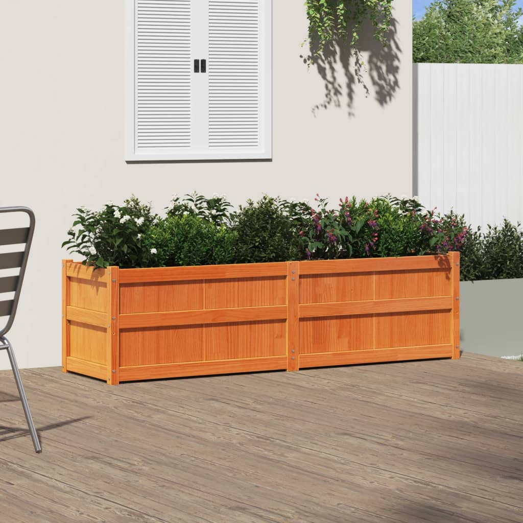 Plantenbak 180x50x50 cm massief grenenhout wasbruin is nu te koop bij PeponiXL, paradijselijk wonen!