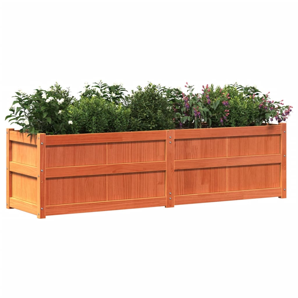 Plantenbak 180x50x50 cm massief grenenhout wasbruin is nu te koop bij PeponiXL, paradijselijk wonen!