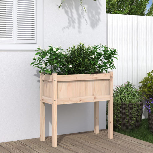 Plantenbak met poten 70x31x70 cm massief grenenhout is nu te koop bij PeponiXL, paradijselijk wonen!