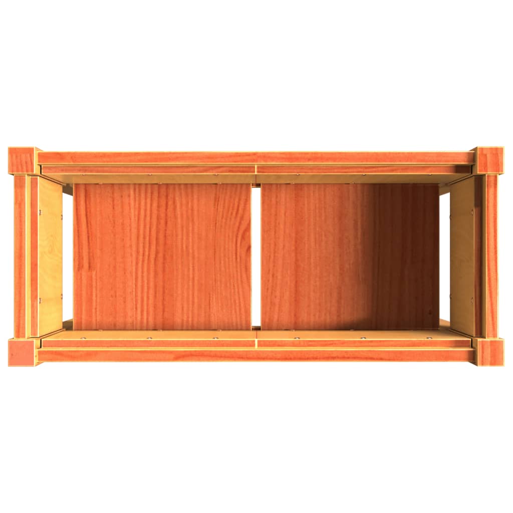 Plantenbak met poten 70x31x70 cm grenenhout wasbruin is nu te koop bij PeponiXL, paradijselijk wonen!
