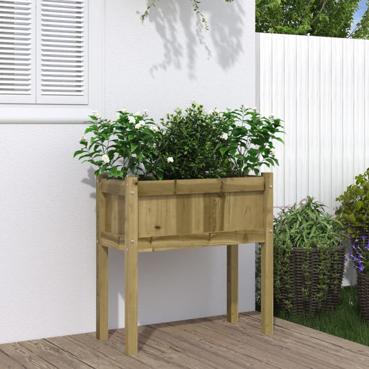 Plantenbak met poten 70x31x70 cm geïmpregneerd grenenhout is nu te koop bij PeponiXL, paradijselijk wonen!