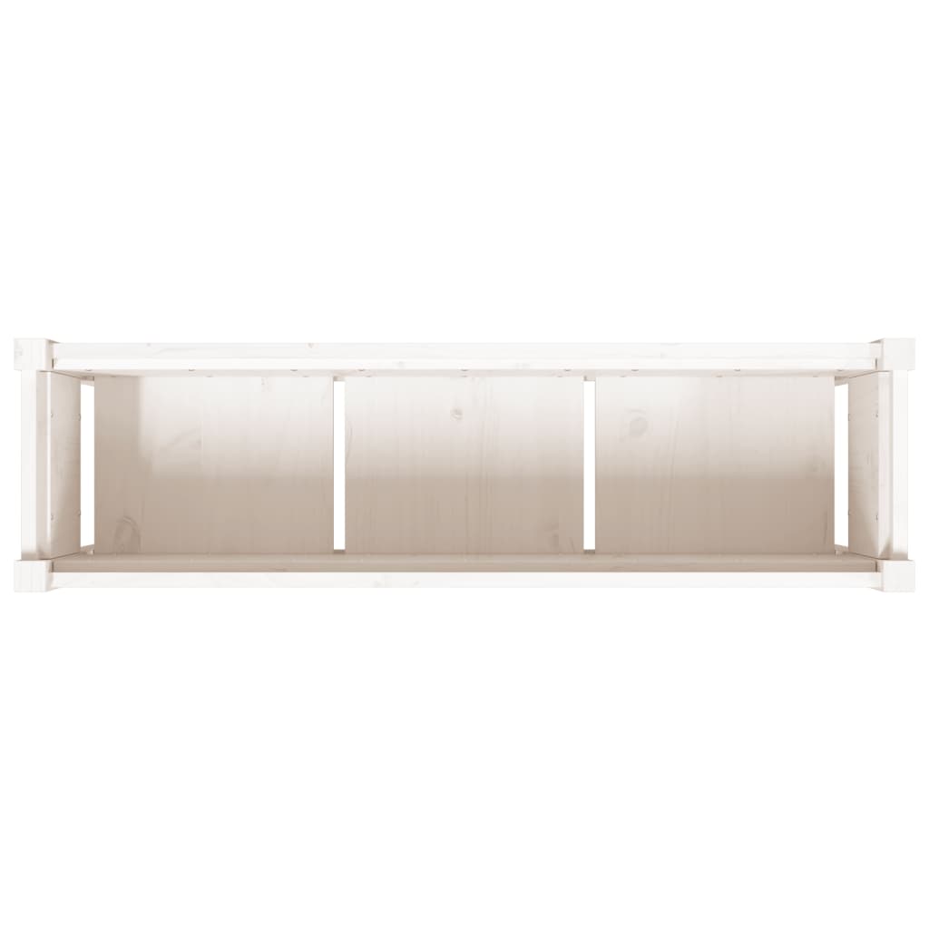 Plantenbak met poten 110x31x70 cm massief grenenhout wit is nu te koop bij PeponiXL, paradijselijk wonen!