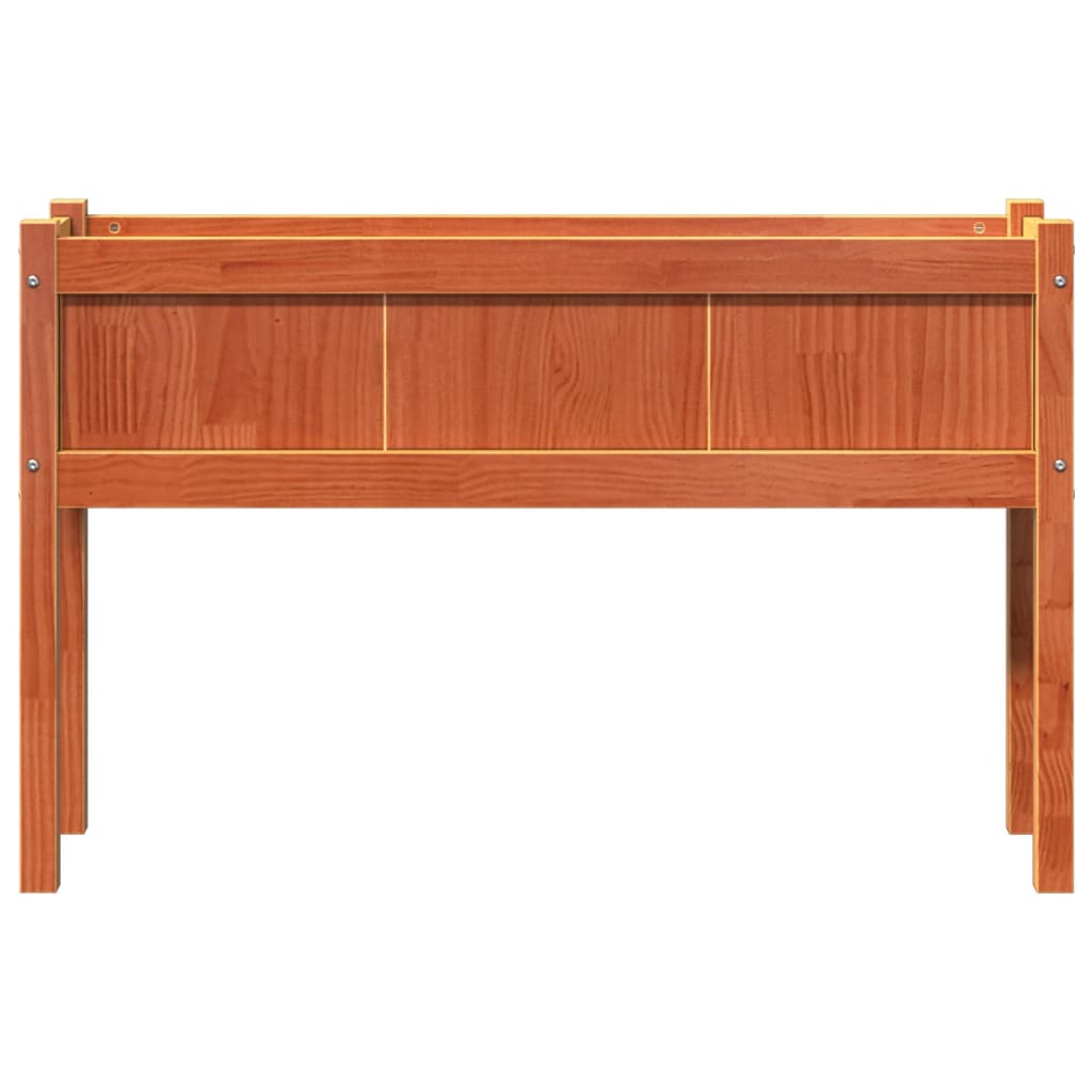 Plantenbak met poten 110x31x70 cm grenenhout wasbruin is nu te koop bij PeponiXL, paradijselijk wonen!
