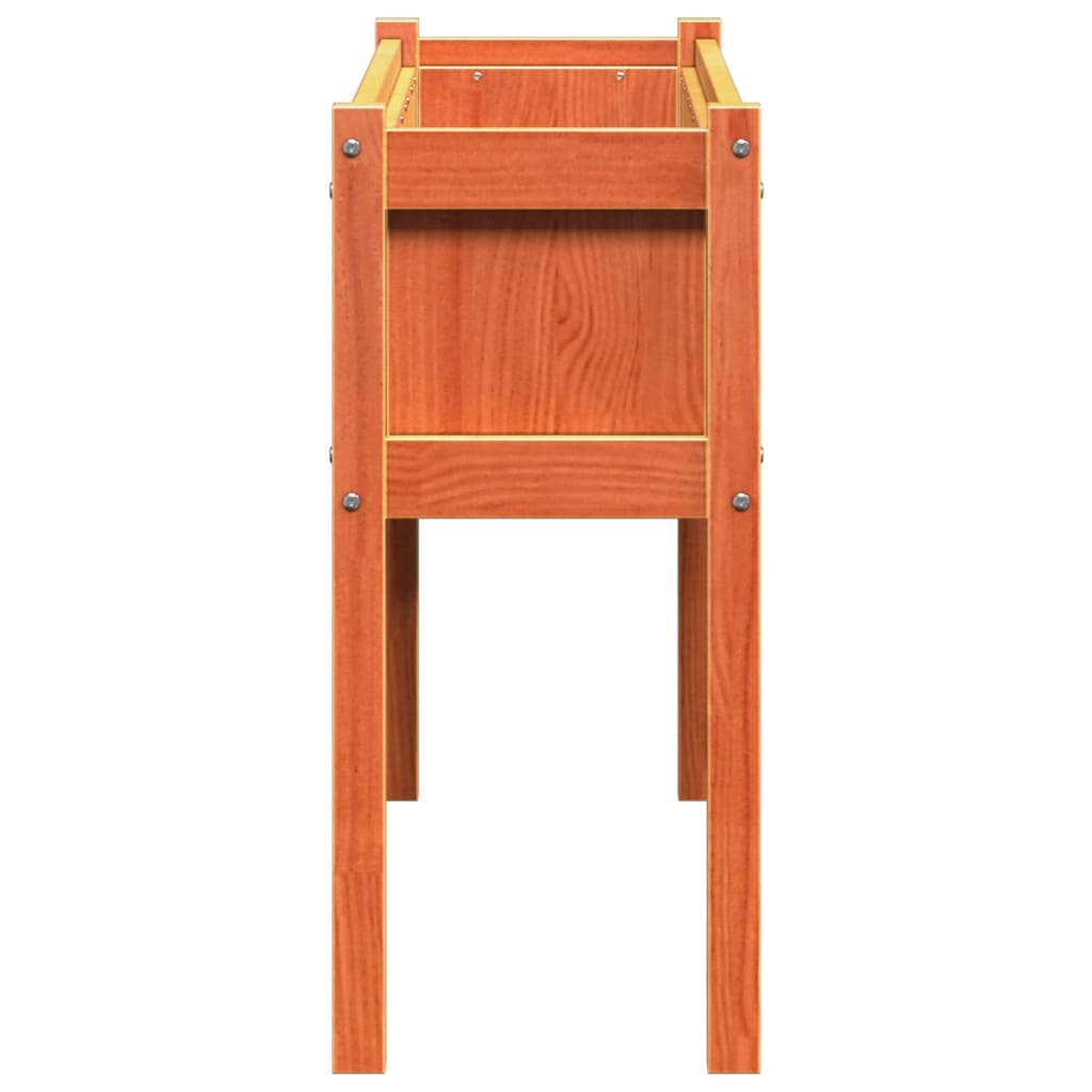 Plantenbak met poten 110x31x70 cm grenenhout wasbruin is nu te koop bij PeponiXL, paradijselijk wonen!
