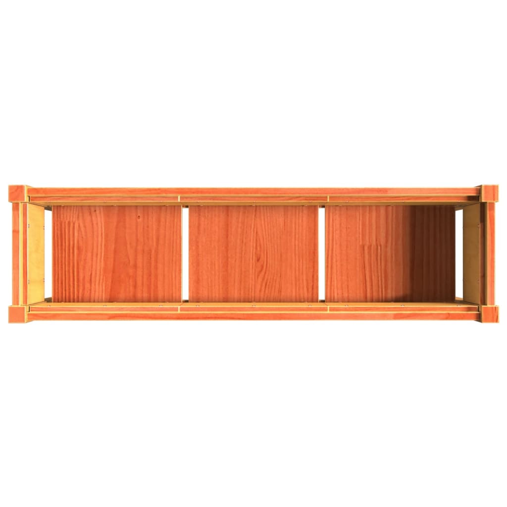 Plantenbak met poten 110x31x70 cm grenenhout wasbruin is nu te koop bij PeponiXL, paradijselijk wonen!