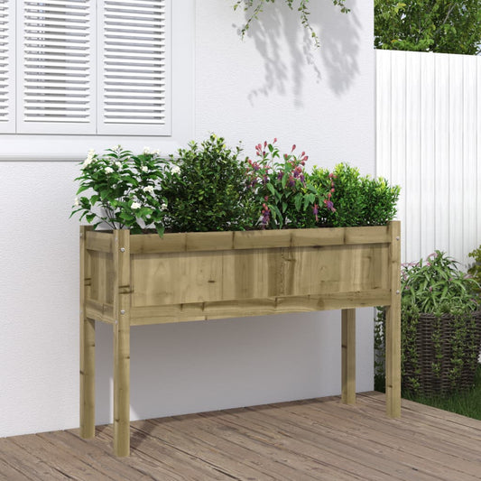 Plantenbak met poten 110x31x70 cm geïmpregneerd grenenhout is nu te koop bij PeponiXL, paradijselijk wonen!