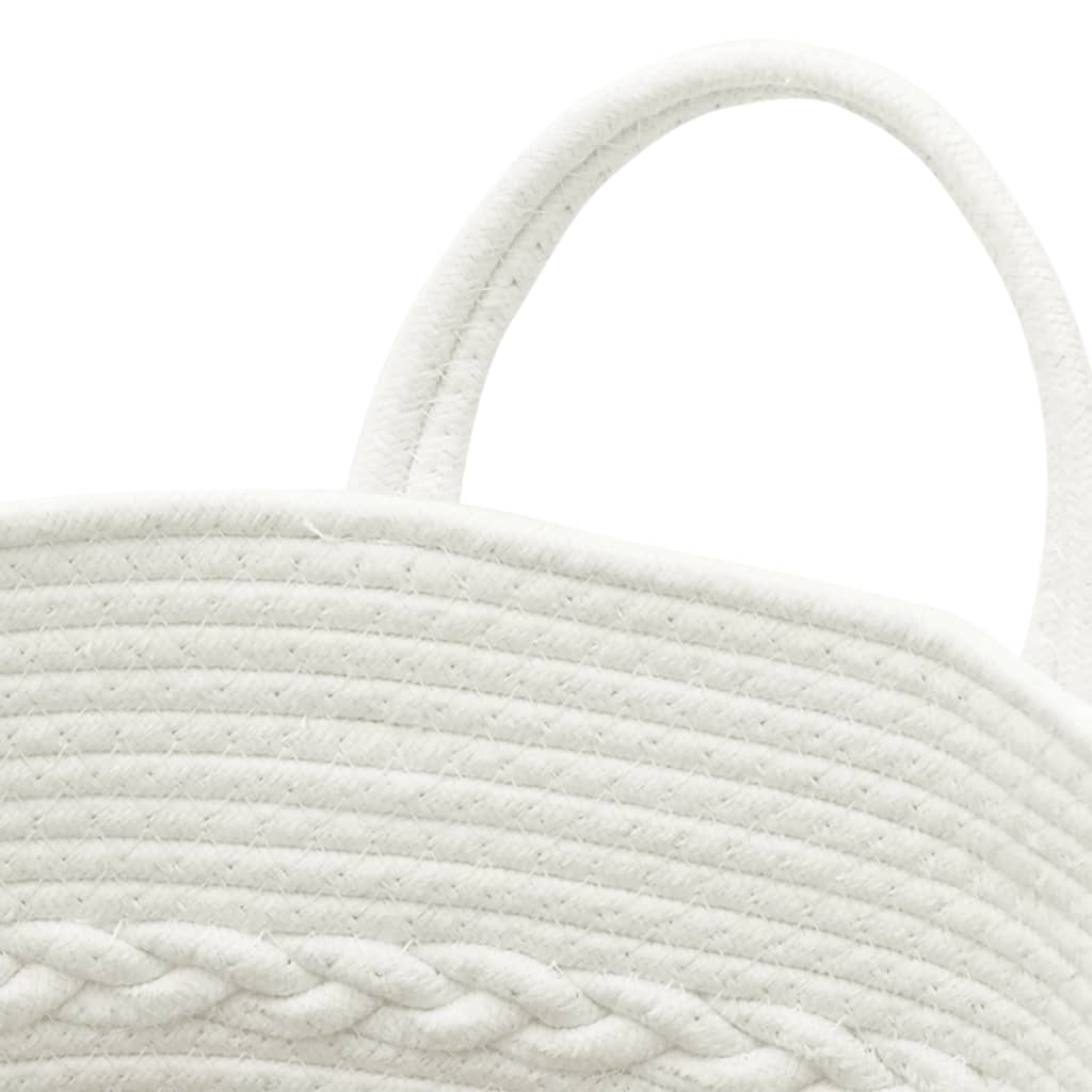 Opbergmand Ø 43x38 cm katoen grijs en wit is nu te koop bij PeponiXL, paradijselijk wonen!