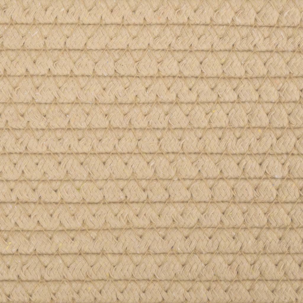Opbergmand Ø 43x38 cm katoen beige en wit is nu te koop bij PeponiXL, paradijselijk wonen!
