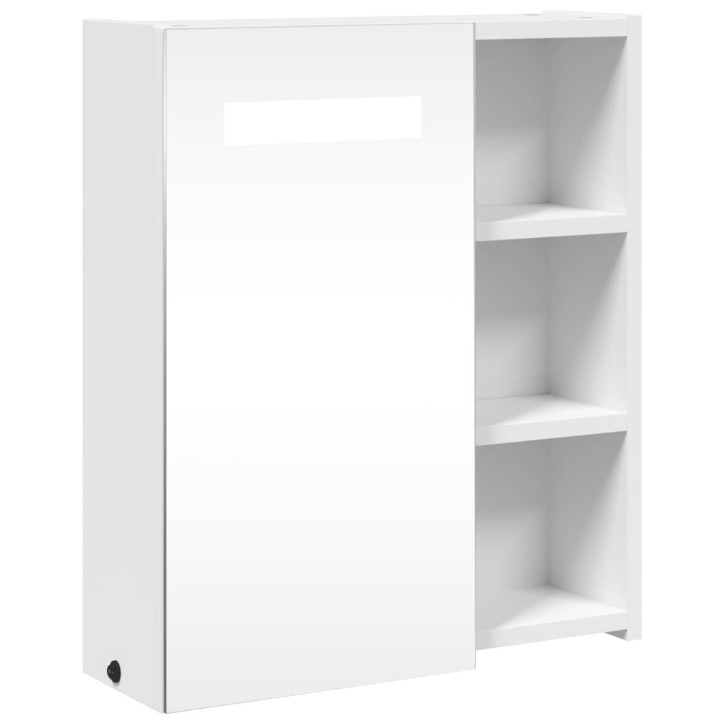Badkamerkast met spiegel en LED 45x13x52 cm wit is nu te koop bij PeponiXL, paradijselijk wonen!