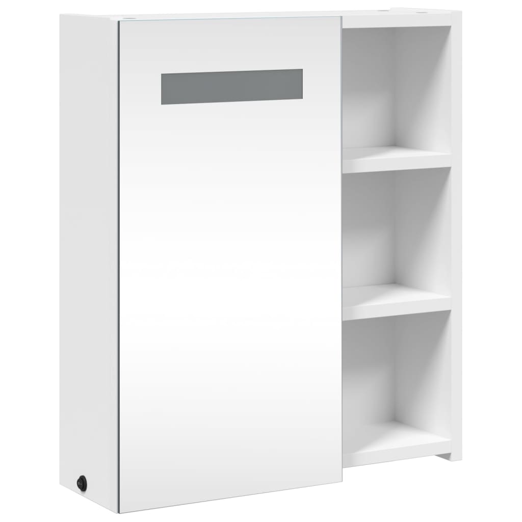 Badkamerkast met spiegel en LED 45x13x52 cm wit is nu te koop bij PeponiXL, paradijselijk wonen!