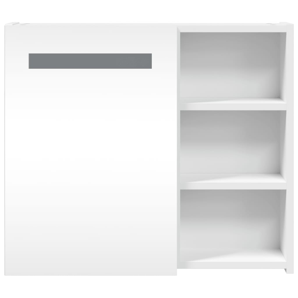 Badkamerkast met spiegel en LED 60x13x52 cm wit is nu te koop bij PeponiXL, paradijselijk wonen!
