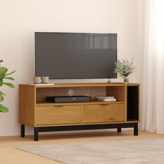 TV-meubel FLAM 110x40x50 cm massief grenenhout is nu te koop bij PeponiXL, paradijselijk wonen!