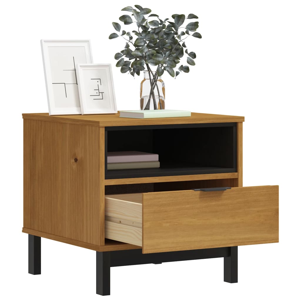 Bijzettafel FLAM 50x50x50 cm massief grenenhout is nu te koop bij PeponiXL, paradijselijk wonen!