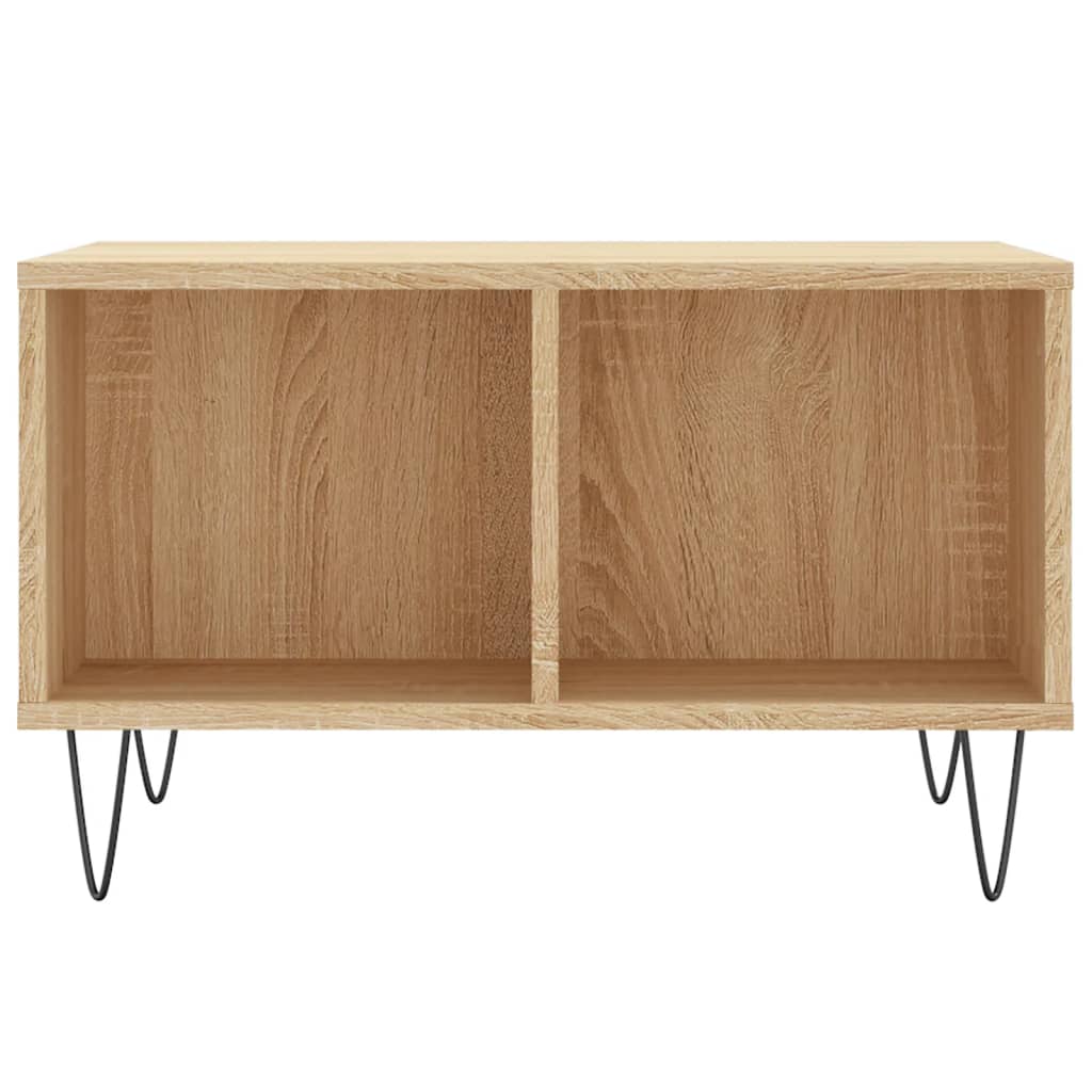 Salontafel 60x50x36,5 cm bewerkt hout sonoma eikenkleurig is nu te koop bij PeponiXL, paradijselijk wonen!