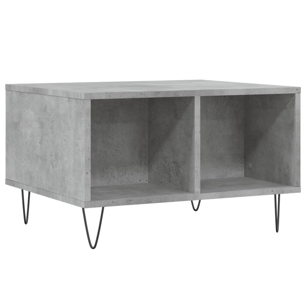 Salontafel 60x50x36,5 cm bewerkt hout betongrijs is nu te koop bij PeponiXL, paradijselijk wonen!