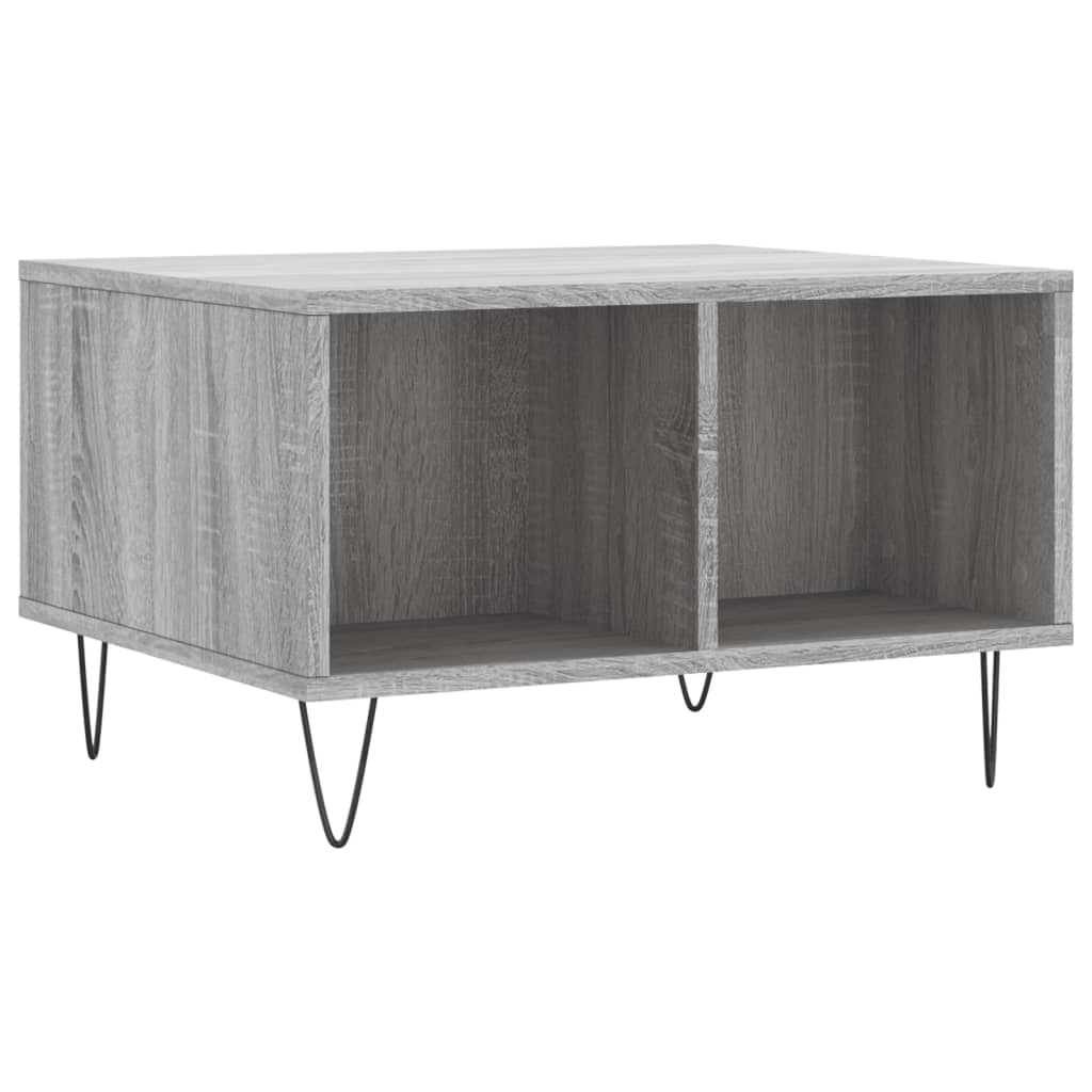 Salontafel 60x50x36,5 cm bewerkt hout grijs is nu te koop bij PeponiXL, paradijselijk wonen!