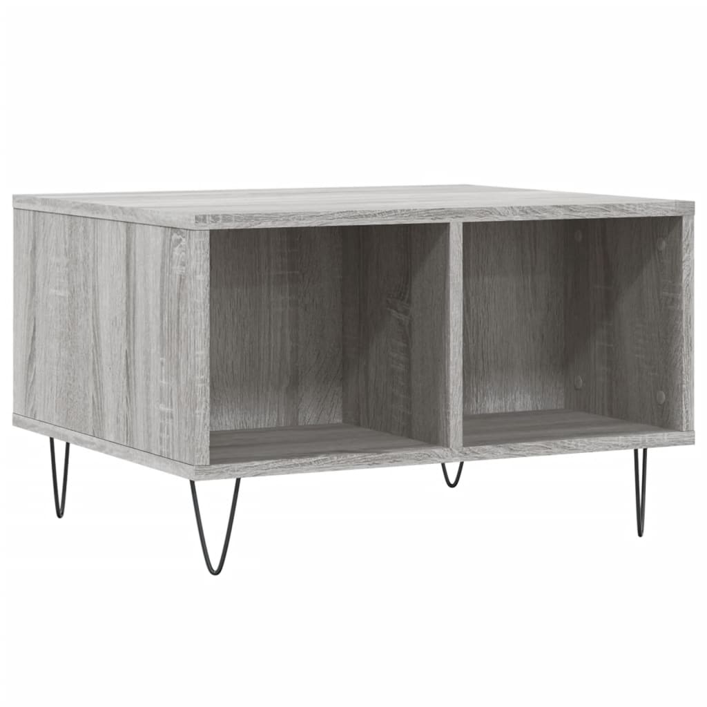 Salontafel 60x50x36,5 cm bewerkt hout grijs is nu te koop bij PeponiXL, paradijselijk wonen!