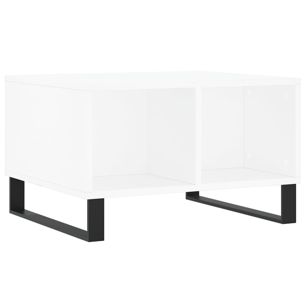 Salontafel 60x50x36,5 cm bewerkt hout wit is nu te koop bij PeponiXL, paradijselijk wonen!