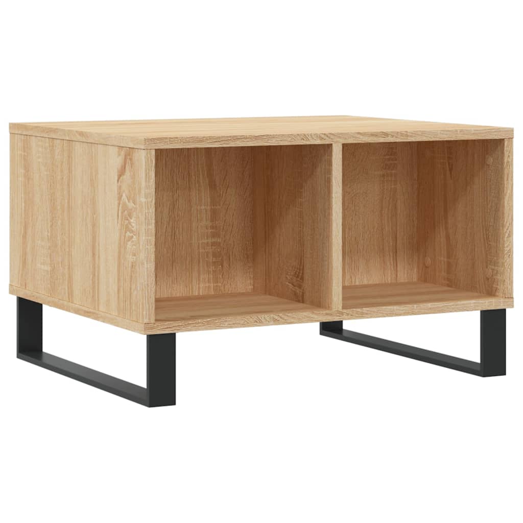 Salontafel 60x50x36,5 cm bewerkt hout sonoma eikenkleurig is nu te koop bij PeponiXL, paradijselijk wonen!
