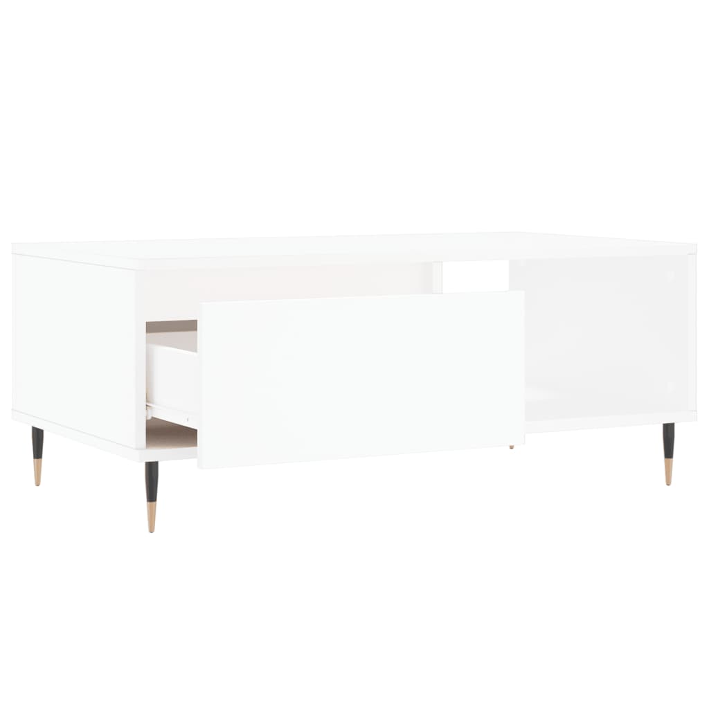 Salontafel 90x50x36,5 cm bewerkt hout wit is nu te koop bij PeponiXL, paradijselijk wonen!