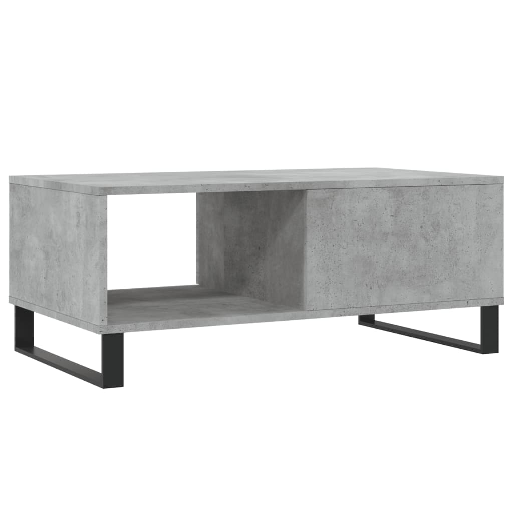Salontafel 90x50x36,5 cm bewerkt hout betongrijs is nu te koop bij PeponiXL, paradijselijk wonen!