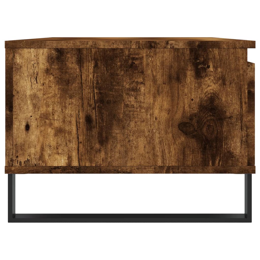 Salontafel 90x50x36,5 cm bewerkt hout gerookt eikenkleurig is nu te koop bij PeponiXL, paradijselijk wonen!