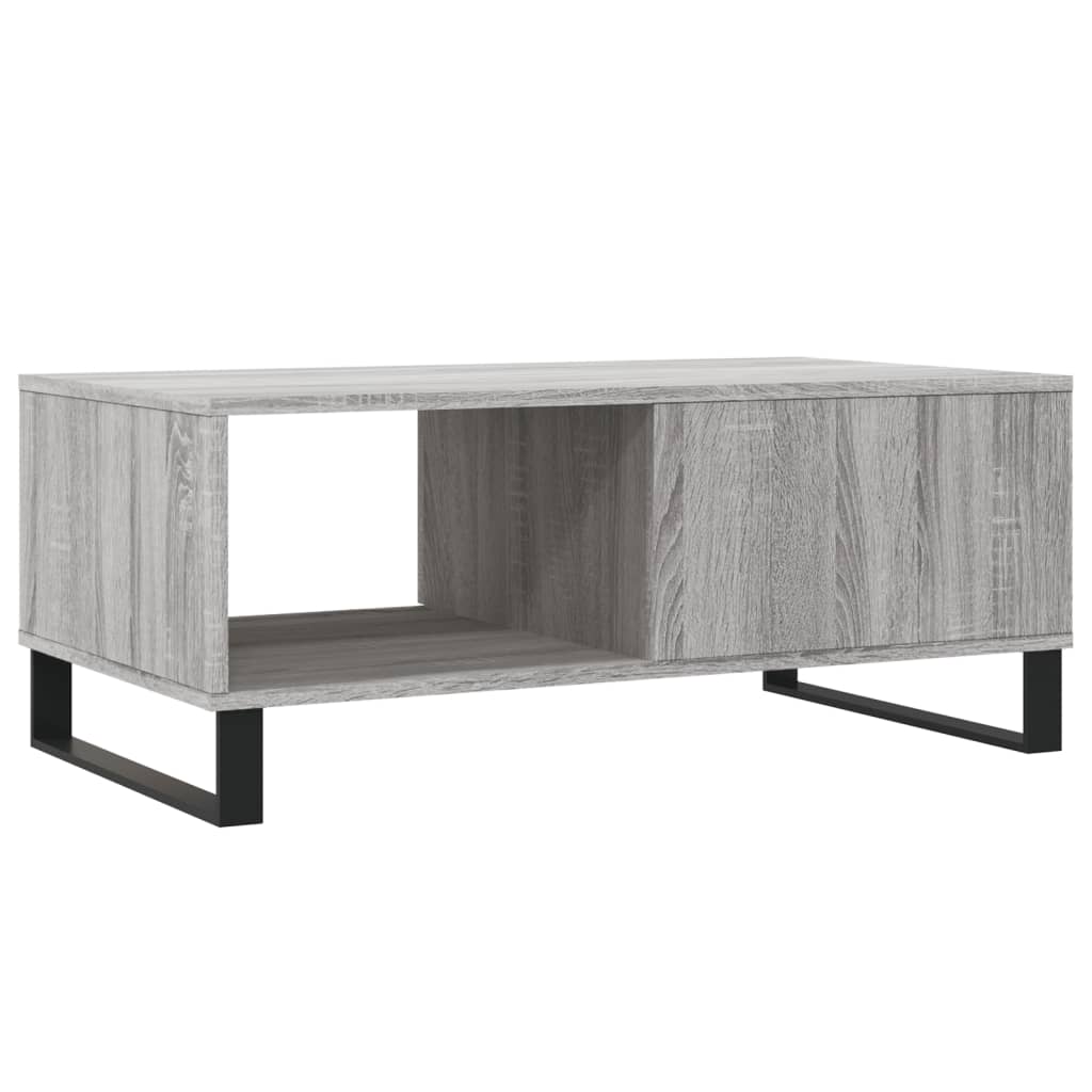 Salontafel 90x50x36,5 cm bewerkt hout grijs sonoma is nu te koop bij PeponiXL, paradijselijk wonen!