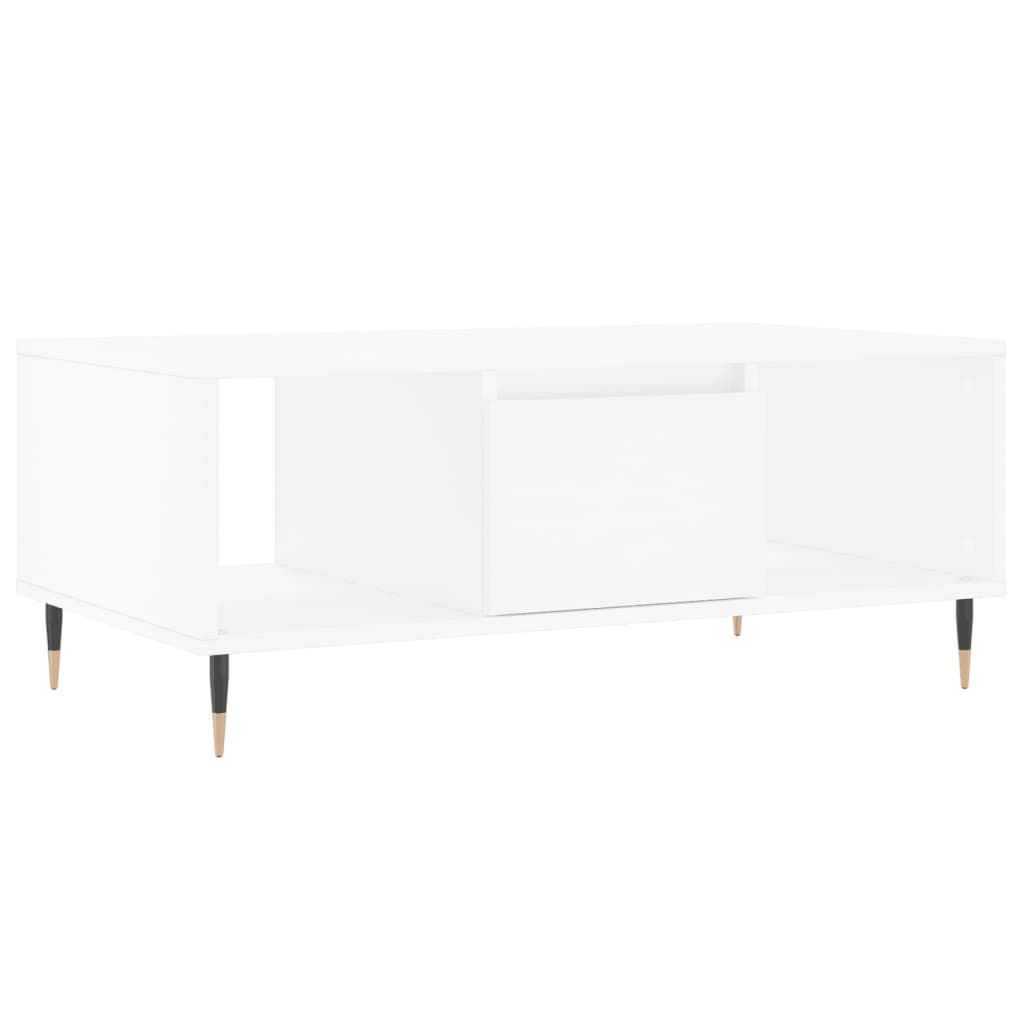 Salontafel 90x50x36,5 cm bewerkt hout wit is nu te koop bij PeponiXL, paradijselijk wonen!