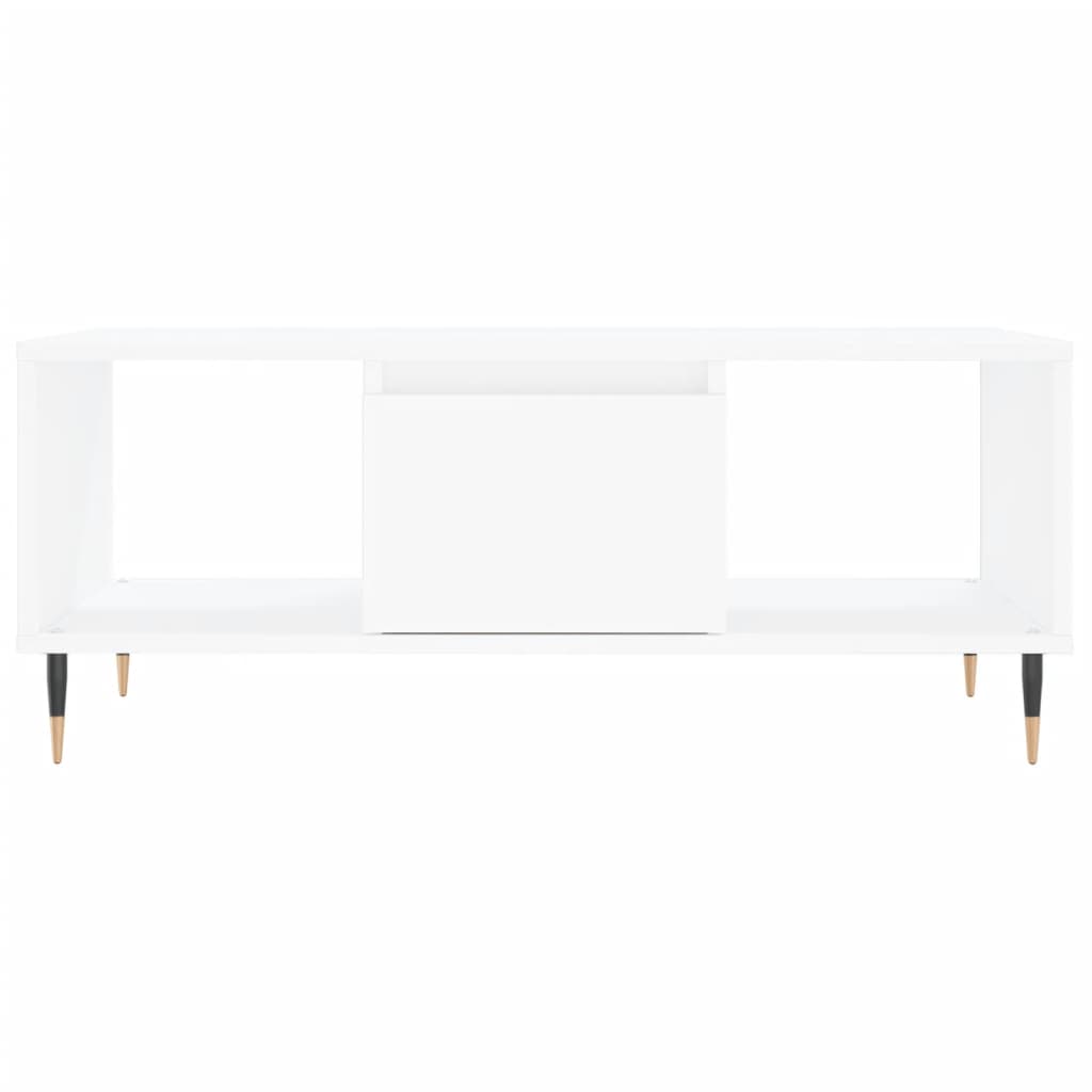Salontafel 90x50x36,5 cm bewerkt hout wit is nu te koop bij PeponiXL, paradijselijk wonen!