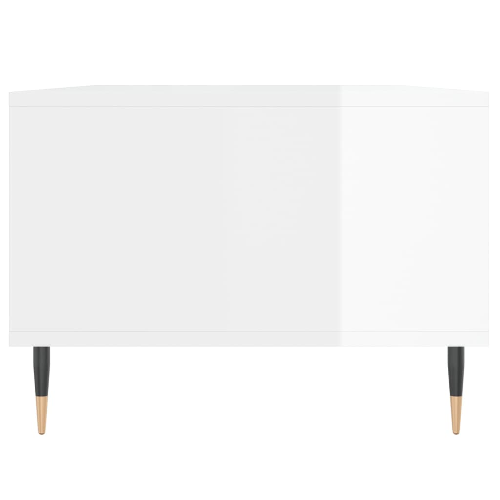 Salontafel 90x50x36,5 cm bewerkt hout hoogglans wit is nu te koop bij PeponiXL, paradijselijk wonen!