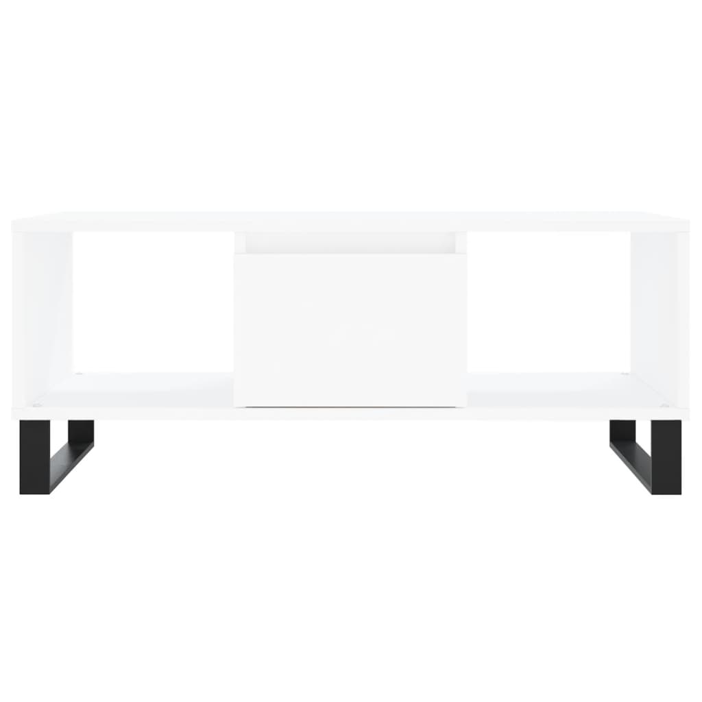 Salontafel 90x50x36,5 cm bewerkt hout wit is nu te koop bij PeponiXL, paradijselijk wonen!